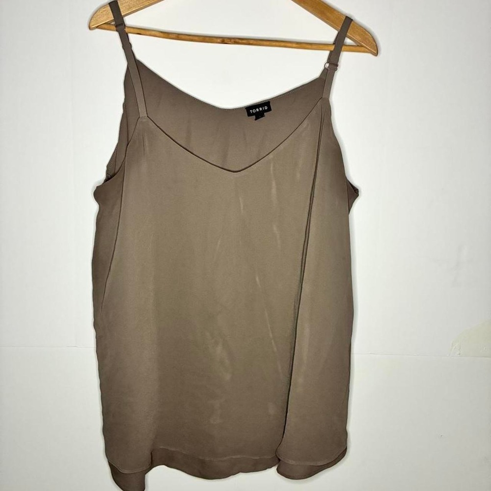 Torrid size 2 tan silk cami top